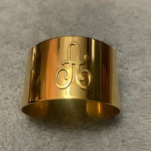 Gold Cuff “A” Bracelet